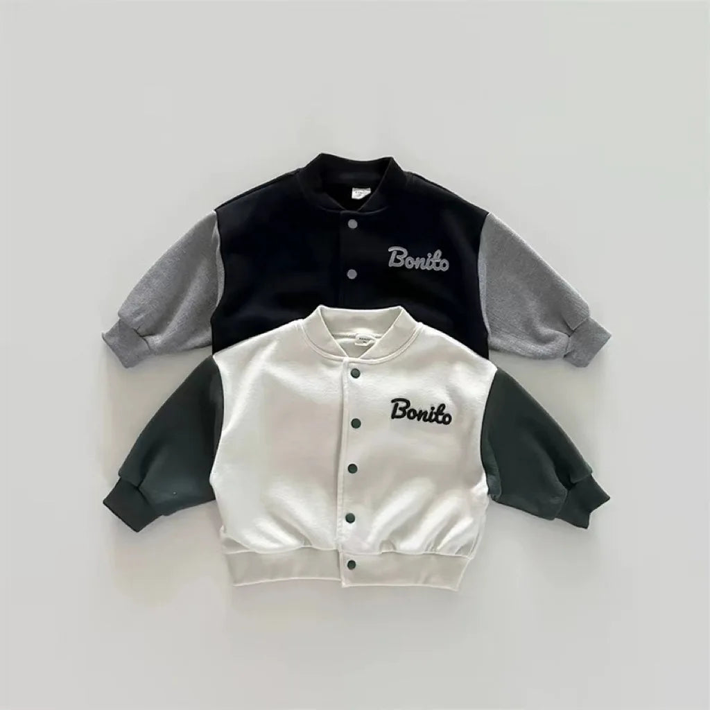 Baby Letter Print Coat Kids Boys Jacket Children Baseball Uniform Infant Girl Coat