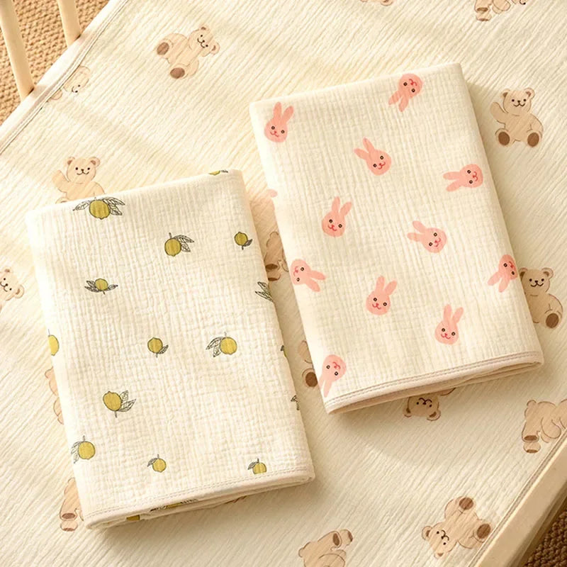 Baby Toddlers Cute Cartoon Bed Protector Diaper Bedding Urine Pads Cloth Breathable