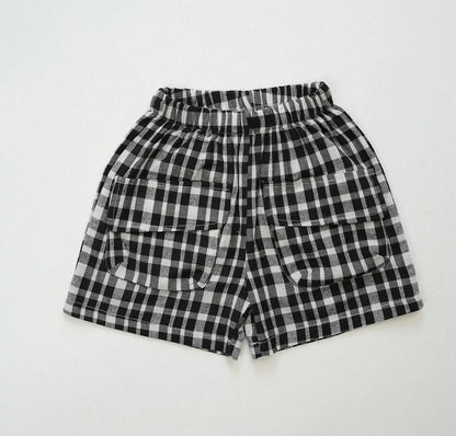 Baby Boy Plaid Short Pants All-match Cotton Comfortable Loose Kid Girl Shorts