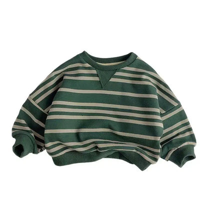 Baby Long Sleeve O-neck Tops Boys Girls Loose Sweatshirt Kids Pullover Clothes