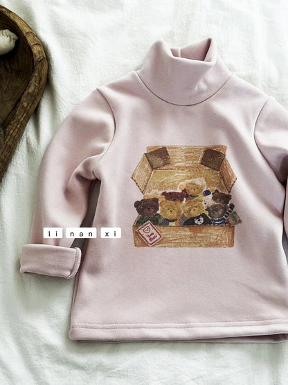 Baby Long Sleeve Pullover Shirts 2-6 Years Kids Boys Warm Tops