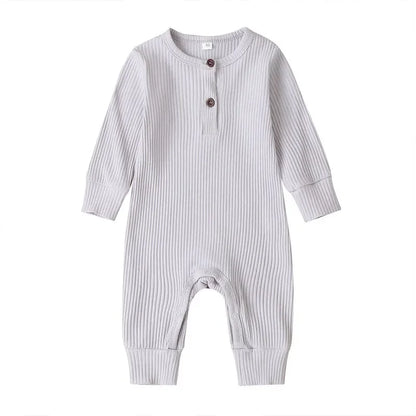 Baby Boys Girls Romper Playsuit Overalls Cotton Long Sleeve Baby Jumpsuit