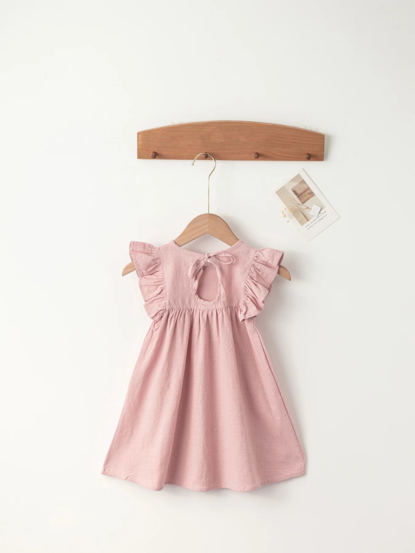 Baby Girls' Flying Sleeve Dress Tie-back