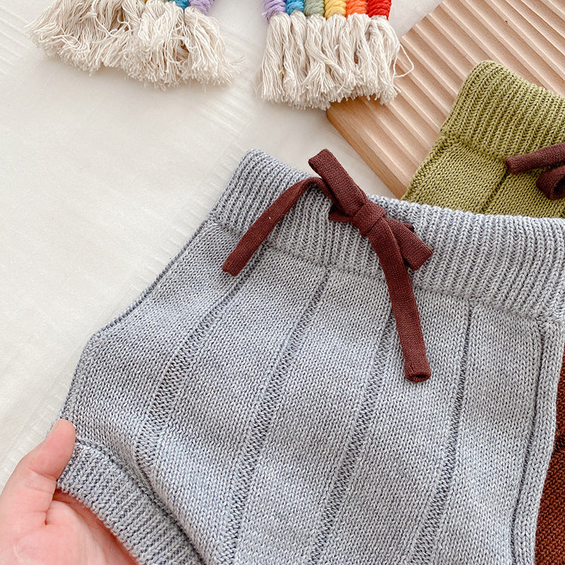 Baby Autumn And Winter Outerwear Knitted Wool Shorts