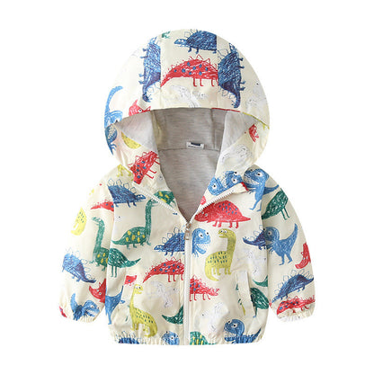 Dinosaur Jacket Cartoon Windbreaker