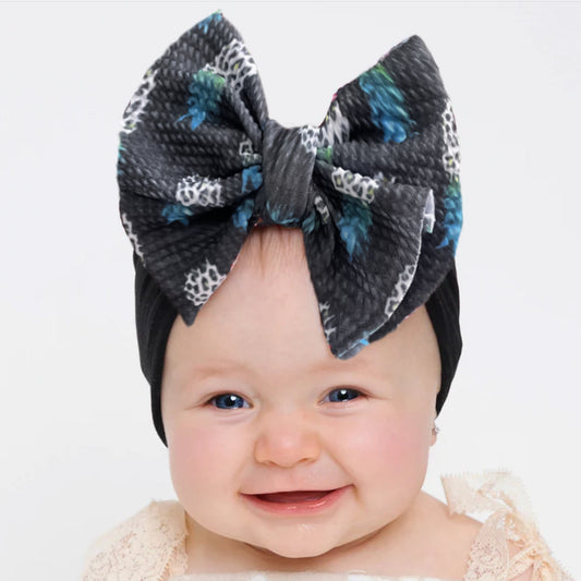 Fashion Kids Double Layer Printed Bow Bandana