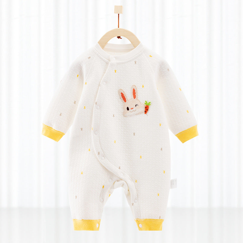 Cotton Thermal Clip Silk Onesie Newborn Climbing Baby Clothes