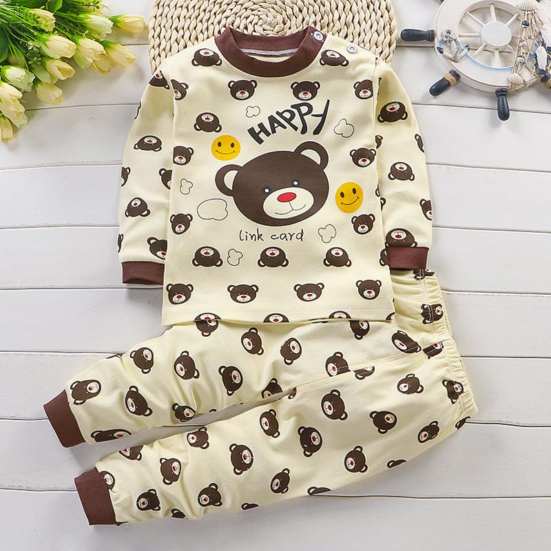 Autumn Cotton Base Baby Pajamas Set