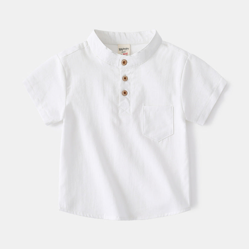 Boy V-neck Short Sleeve Shirt