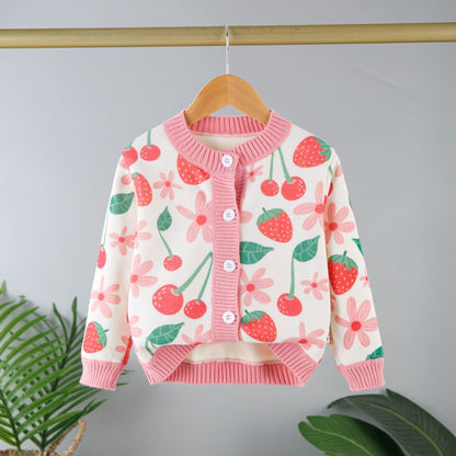 Girls Fashion Personality Rhombus Cardigan Coat