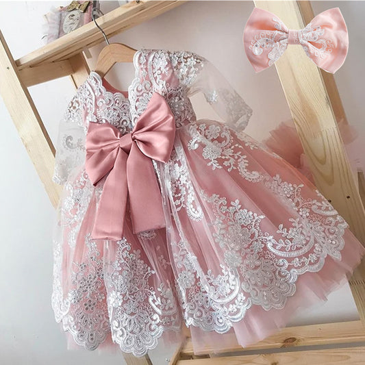 M Baby Girl Year Birthday Dress Newborn Christening Gown