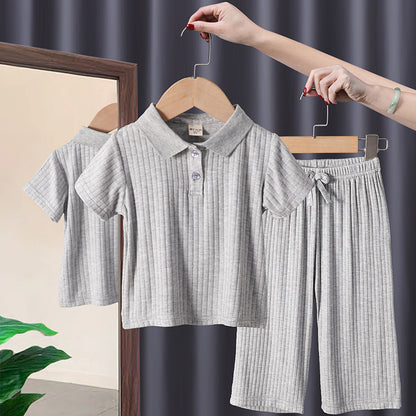 New Baby Girl Summer Short Sleeve Two Piece Suit