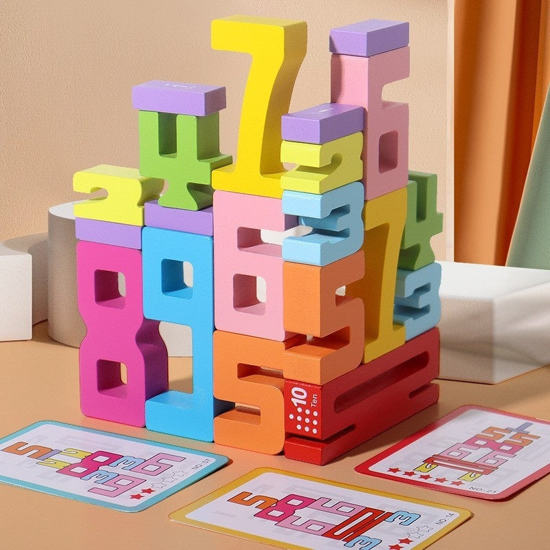 Wooden Digital Building Blocks Bricks Pro