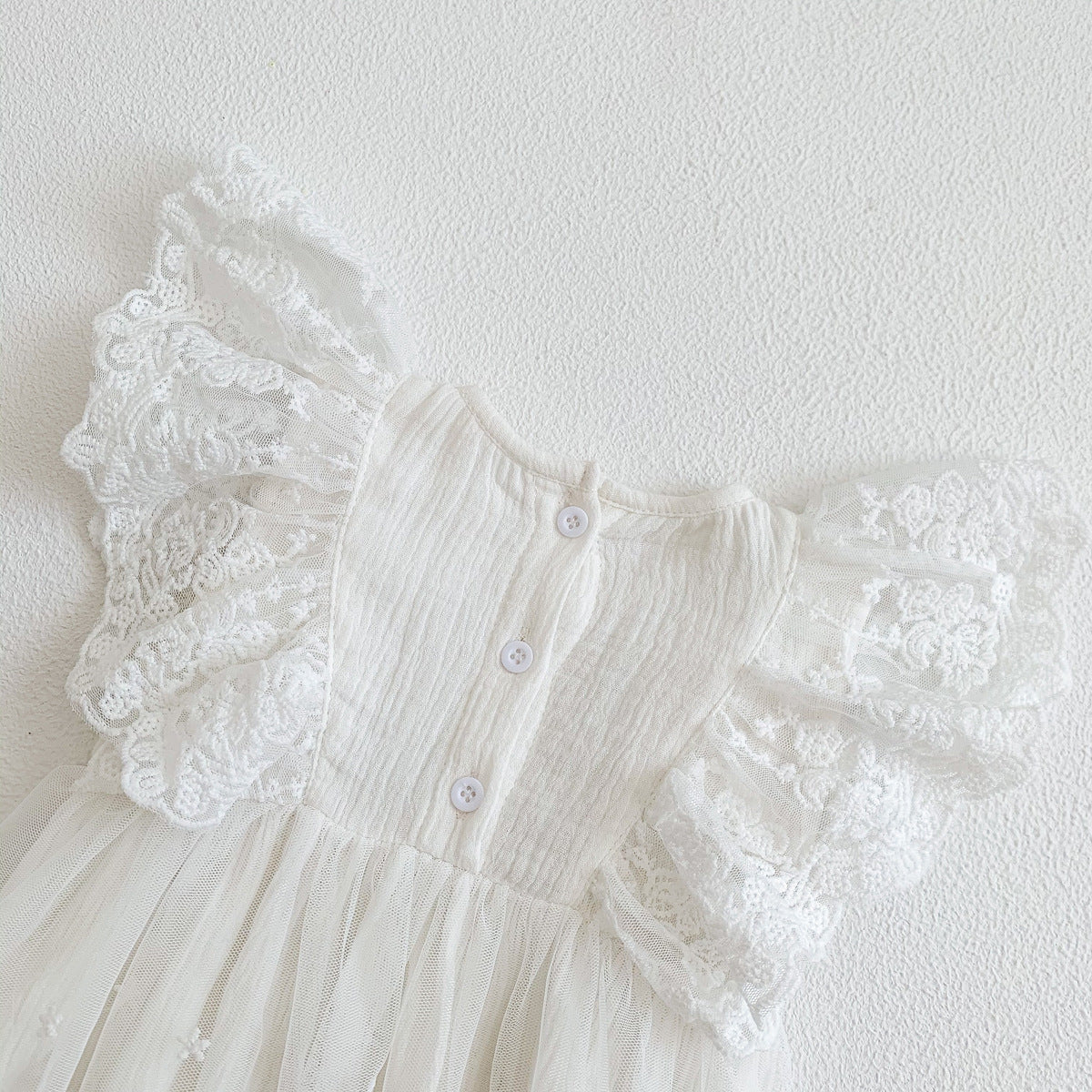 Cotton Lace Embroidered Baby's Gown