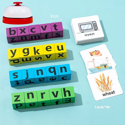 Children's 26 Letter Spelling Word Puzzle Building Block Toy